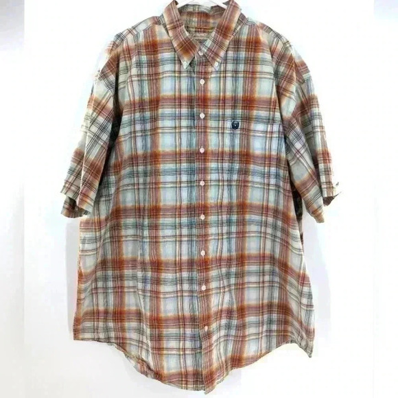 Panhandle rough stock men's size xxl short sleeve button down collard shirt - Picture 1 of 8
